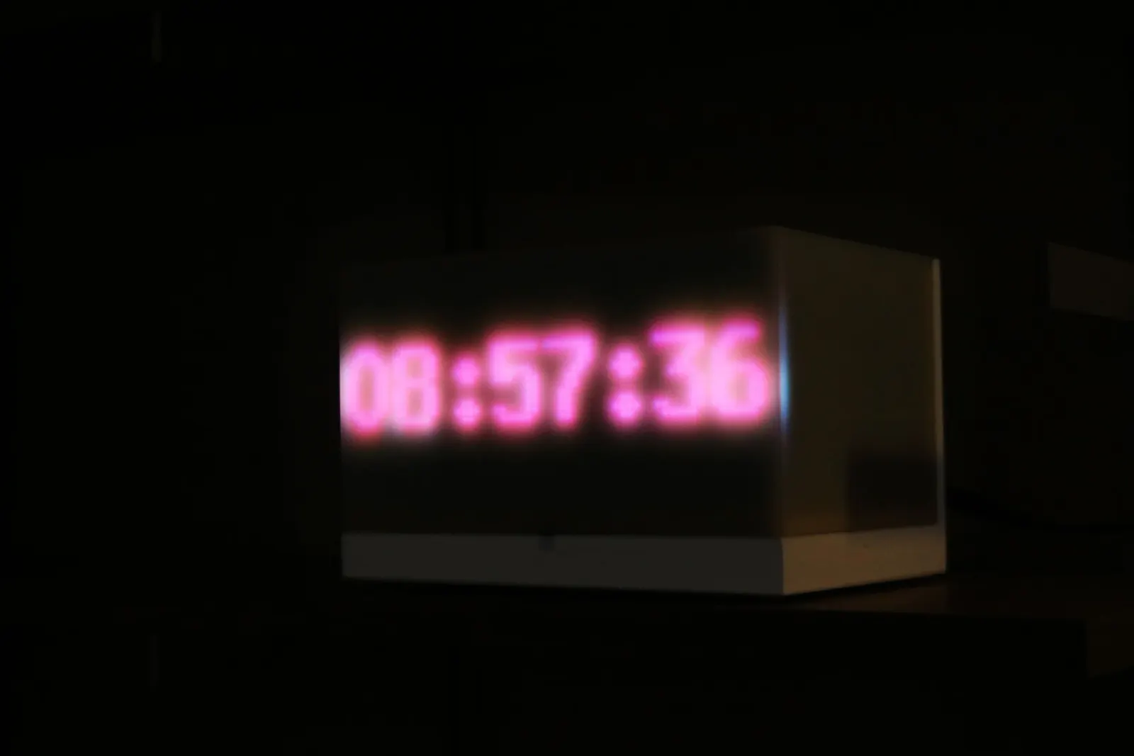 When you are looking at the clock