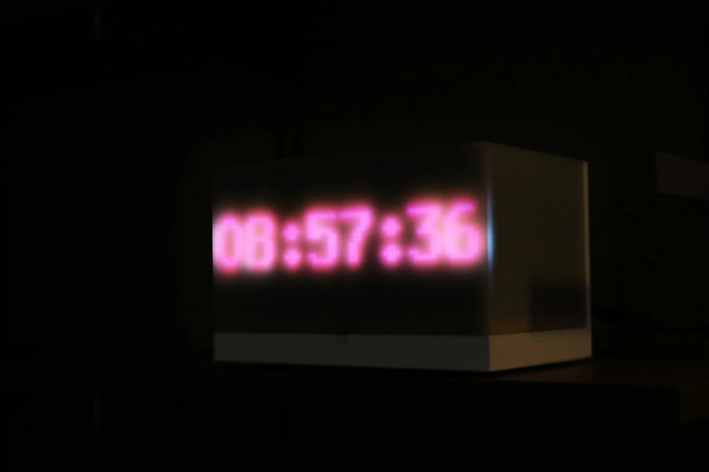 When you are looking at the clock