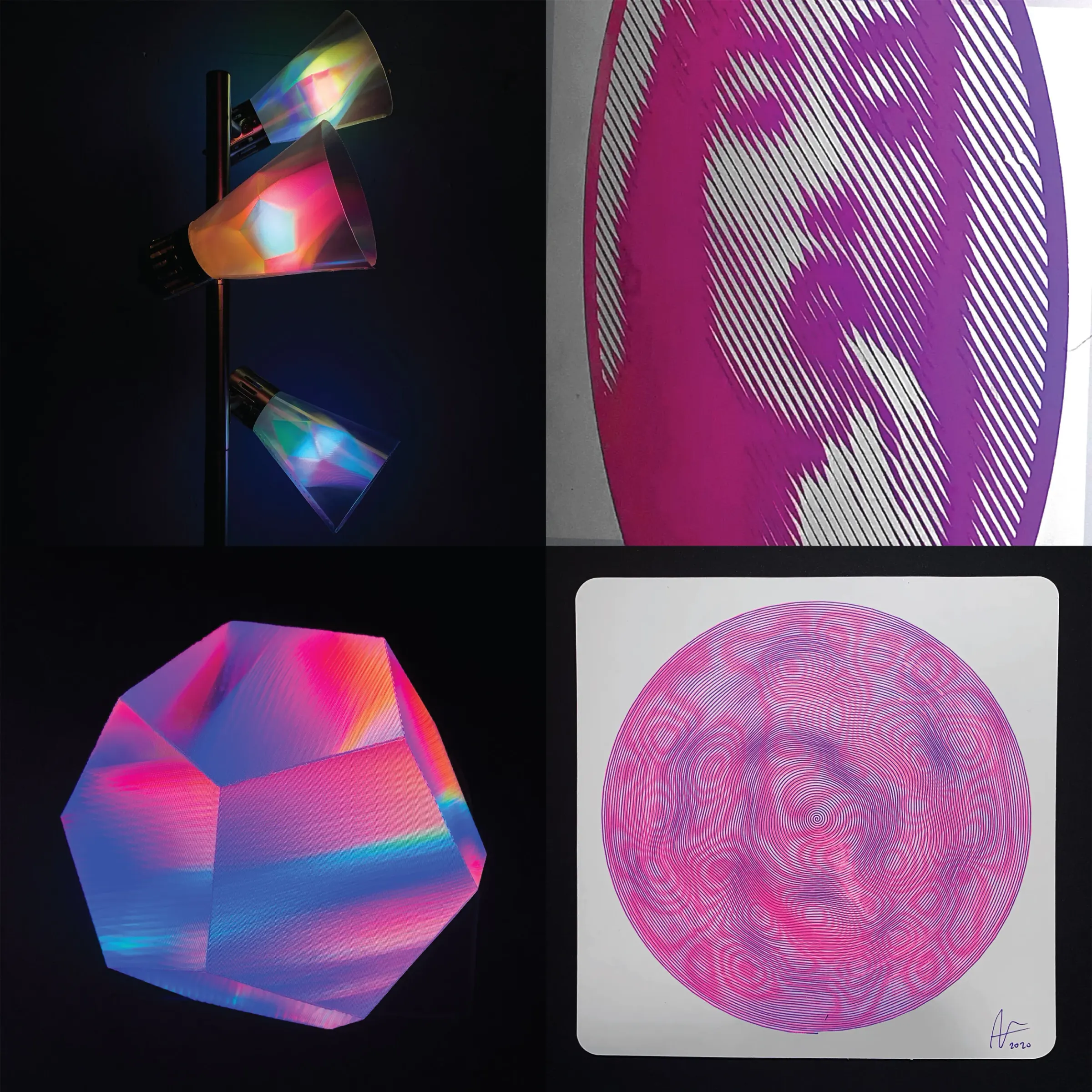 Lenticular dichroic vinyl-cut artwork from ITP Spring Show
