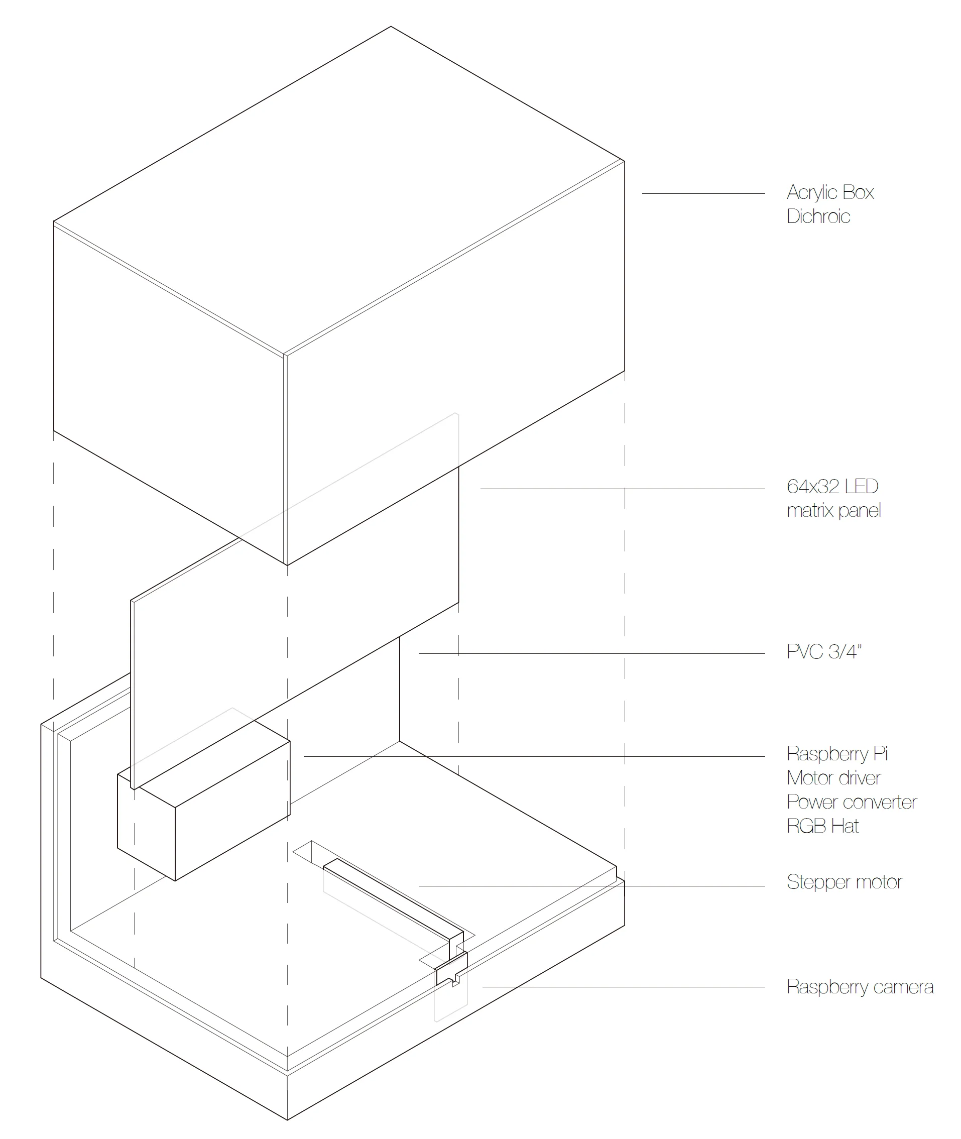 BlurClockLEDTime_ITP_NYU_V1_Exploded_Diagram