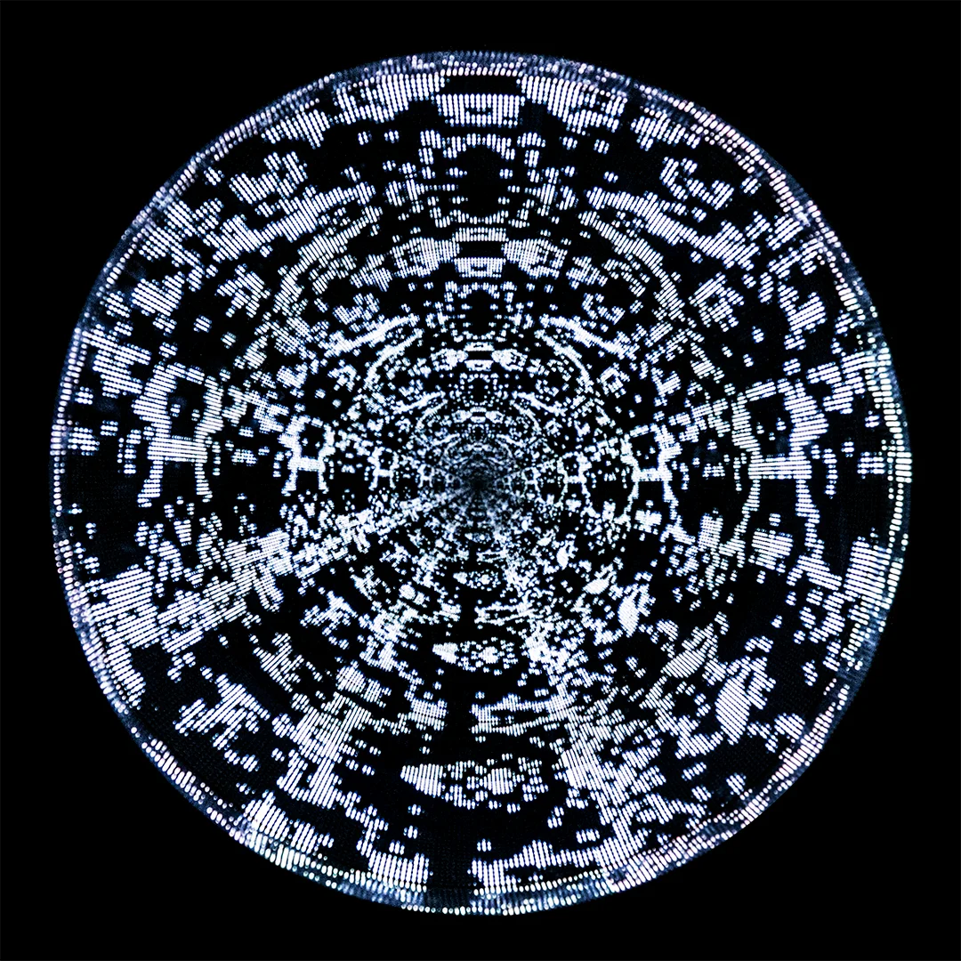 Video infinity mirror sculpture Infinite Reflections by Aidan Lincoln Fowler